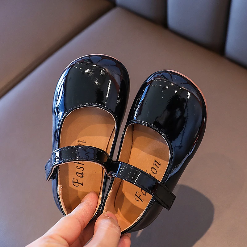 Children's Baby Small Leather Shoes Red Soft Boys Girls Shoes Four Seasons Models Black Fashion Hundred Kids Baby leather shoes kids shoes