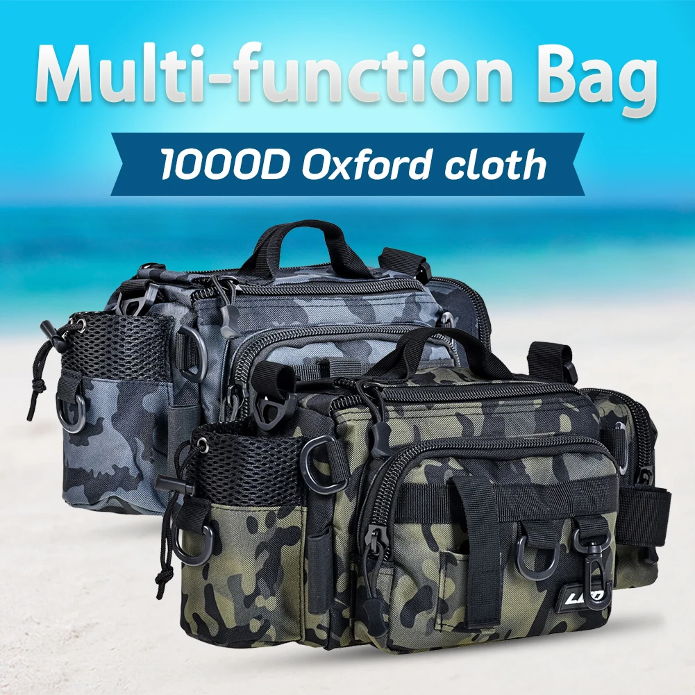 

Multifunction Outdoor Fishing Reel Case Multi Pockets Sport Fishing Tool Large Capacity Lure Organizer Box Strap Camping Hunting
