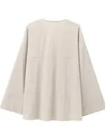 XNWMNZ Women's Fashion 2024 Texture V-neck Tie Kimono Shirt or Elastic Mid Waist Pants High Street Female Two Piece Set - Image 2