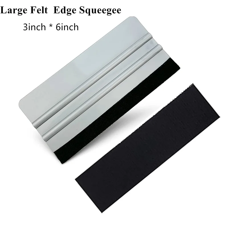 2Pcs Car Vinyl Wrap Felt Squeegee with Replaceable Felts Film Stickers Decals Wallpaper Applicator Scraper Window Tinting Tool 4