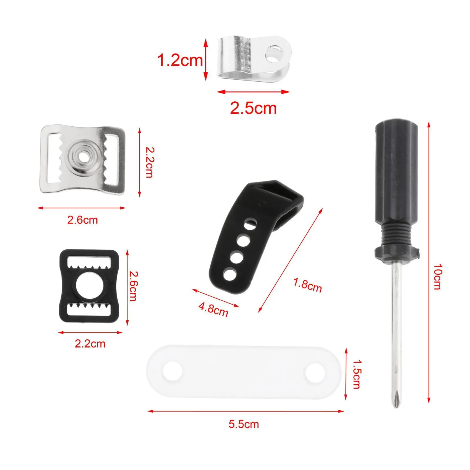 35 Pieces Football Helmet Repair Kit Repair R Shape Clips Ice Hockey Visor Kit