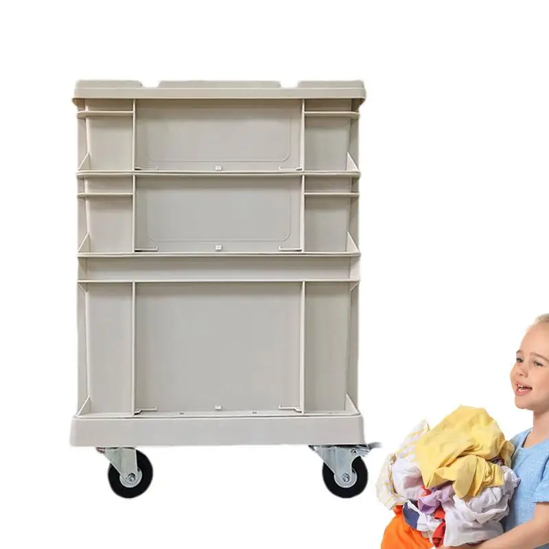 

Wheeled Storage Box 1 Set Industrial Style Stackable Storage Bin Movable Tool Organizer Box With Lid For Outdoor Home Storage