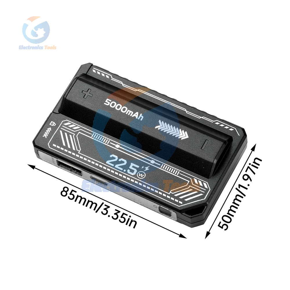 5000mAh 1 sezione Saldatura gratuita 21700 Custodia Power Bank PD 20W Custodia di ricarica rapida USB Type-C Scatola caricabatteria fai da te 5V 2A - Image 6
