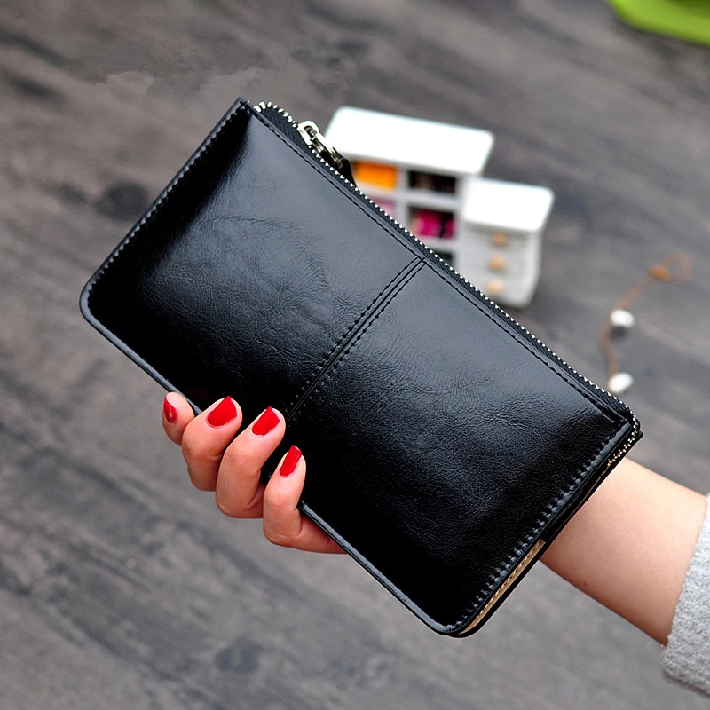 

2022 New Women's Multi-function Wallet Money Bag Lady Long PU Leather Zipper Clutch Bag Wallet Card Holder Female Purse