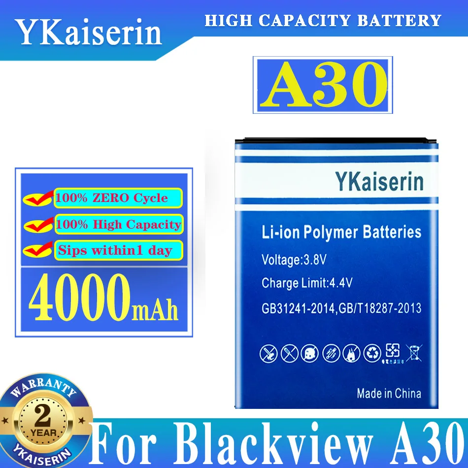 YKaiserin for Blackview Battery 4000mAh A5 A7 A8 A9 A10 A20 Pro A10pro A20Pro A30 A60 Max A8Max Batteria | Мобильные телефоны и