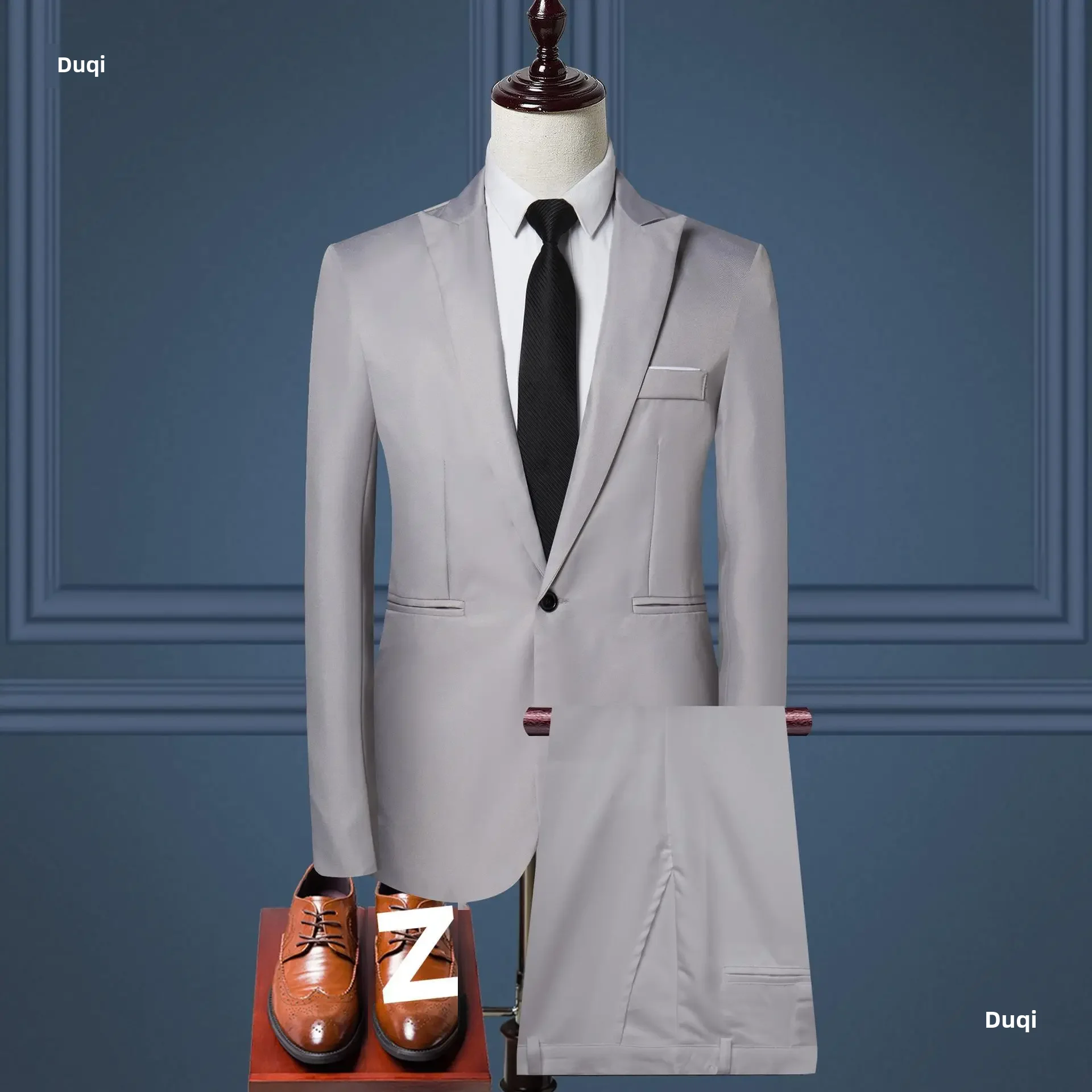 Korean-style Western-style Men's Business Casual Professional Tuxedo Two-piece Set Clothing Trade Across Borders