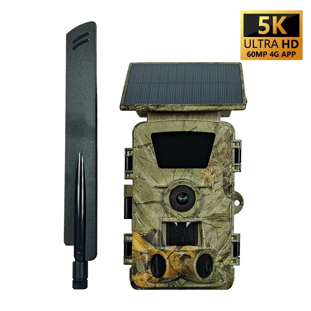 Caméra trail 4G 60MP 5K étanche IP66 envoie photos et vidéos sur téléphone