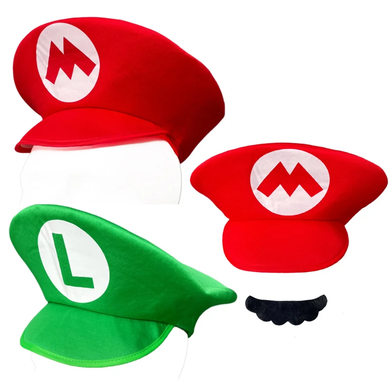 Ficlwigkis Déguisement Mario et Luigi pour Enfants Adulte,Mario