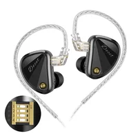KZ Decet 5DD Dynamic Drive Earphones Adjustable Earbuds 10 Unit Upgraded Drive HIFI in Ear Wired Music Headphones 2PIN Cables