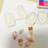6pcs/set   Ice Cream Bear Lollipops Rabbit 3D Nail Acrylic Mold Nail Art Decorations DIY Silicone Nail Art Templates 1