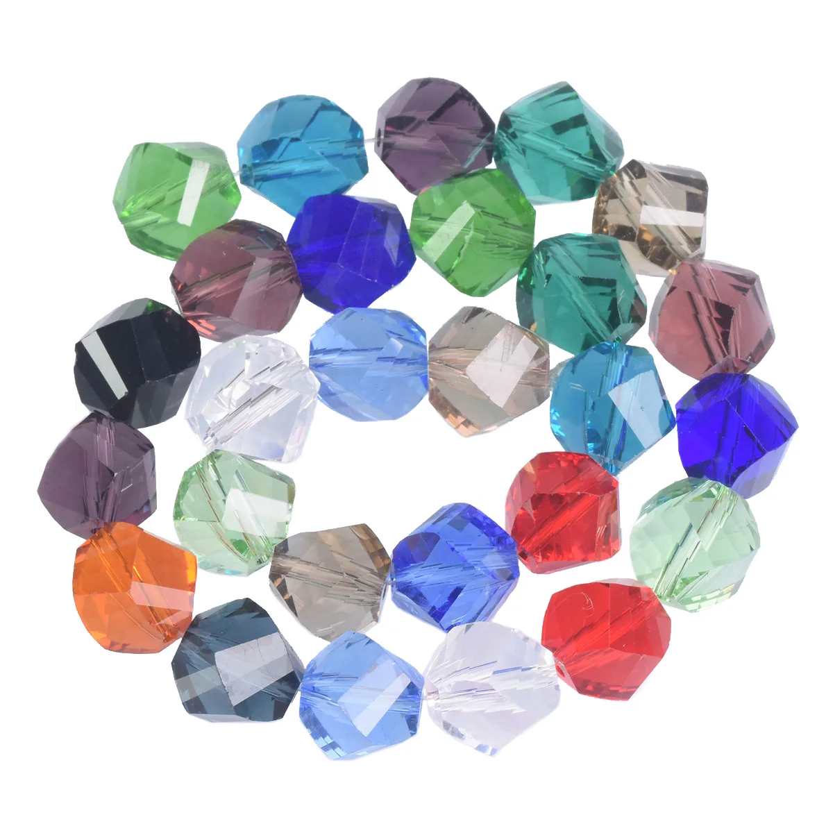 Helix Shape Faceted Crystal Glass Loose Spacer Beads Lot Colors 4mm 6mm 8mm 10mm 12mm For Jewelry Making DIY Fidnings 10pcs 12mm shiny ab plated heart faceted opaque crystal glass loose craft beads for jewelry making diy crafts findings