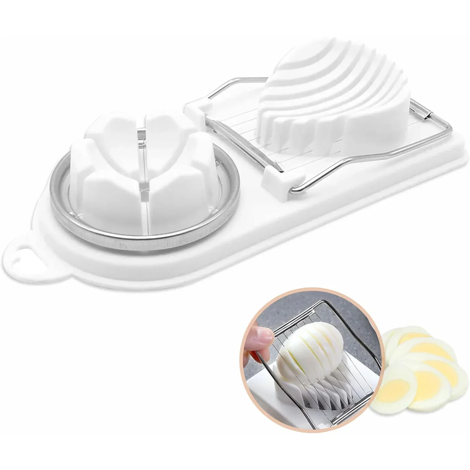 Multifunctional Egg Slicers Stainless Steel Slicer Fancy Splitter Egg Cutting Tool Home Two In One Egg Cutter Kitchen Gadgets