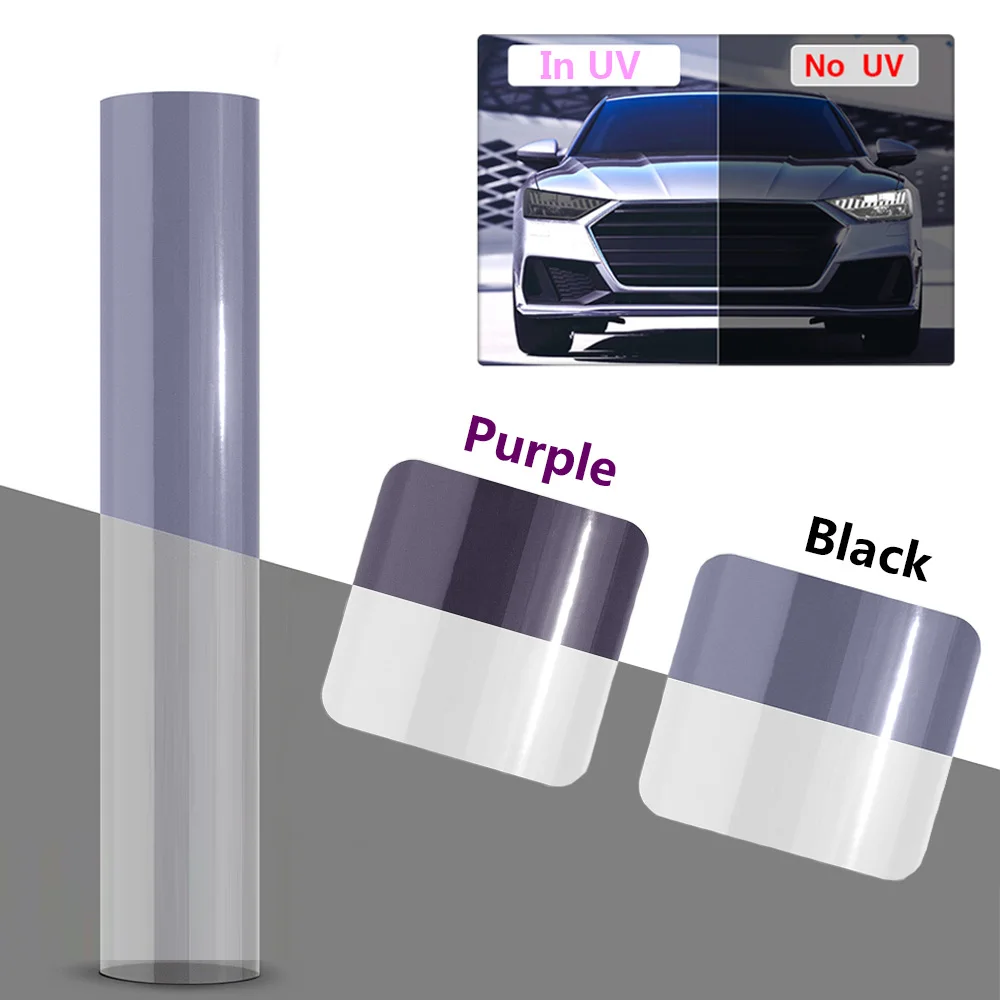 

PPF Paint Protection Photochromic Film UV Color Change Headlight Protection Film Self-healing Anti-scratch For BMW honda Ford