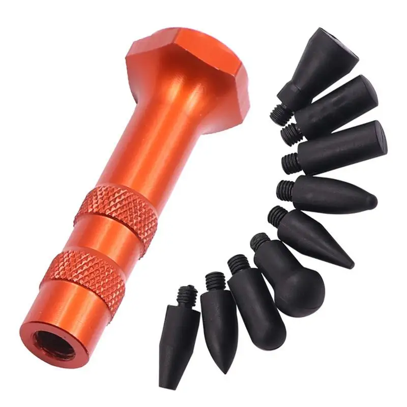 

Car Dent Repair Tool Set Dent Repairing Kit Metal Tap Down Pen With 9 Heads For Exterior Damage Remover Automobile Accessories