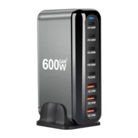 600W USB-C Charger, 100W USB-C Power Brick, Suitable for Charging Multiple Phones GaN III 8-Port Fast Charging Hub; PD 3.1 140W Laptop Charger Adapter Compatible with MacBook Pro/Air, Dell, Steam Deck, iPhone 16/15/11, and Galaxy S 1