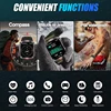 New 2.01-inch Outdoor Men Smart Watch 3ATM Waterproof 600Mah Battery Compass LED Flashlight Bluetooth Call Smartwatch For Xiaomi 2