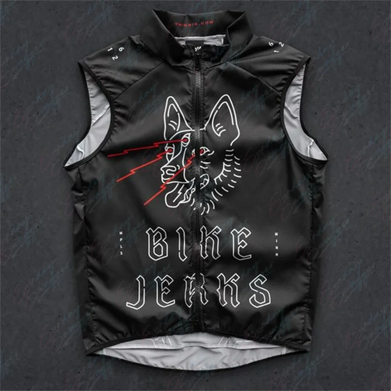 Men's Cycling Vest Twin Six 6 Wear Team Cycling Wind and Rain Outdoor Bicycle Sports Jacket Bike Coat Lightweight Top