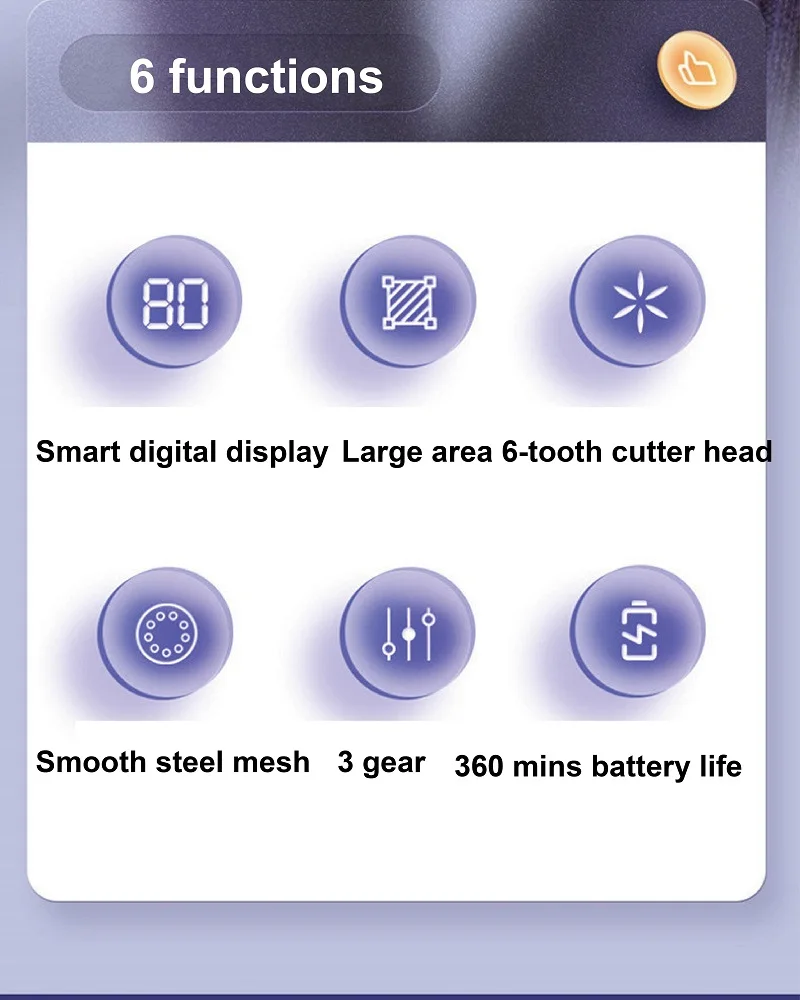 Description Picture 4 of itemUSB Hair Ball Trimmer Professional Ball Remover Clothes Hair Remover 3 Gear Electric Hair Remover Dry Cleaning Shop Shaving Ball