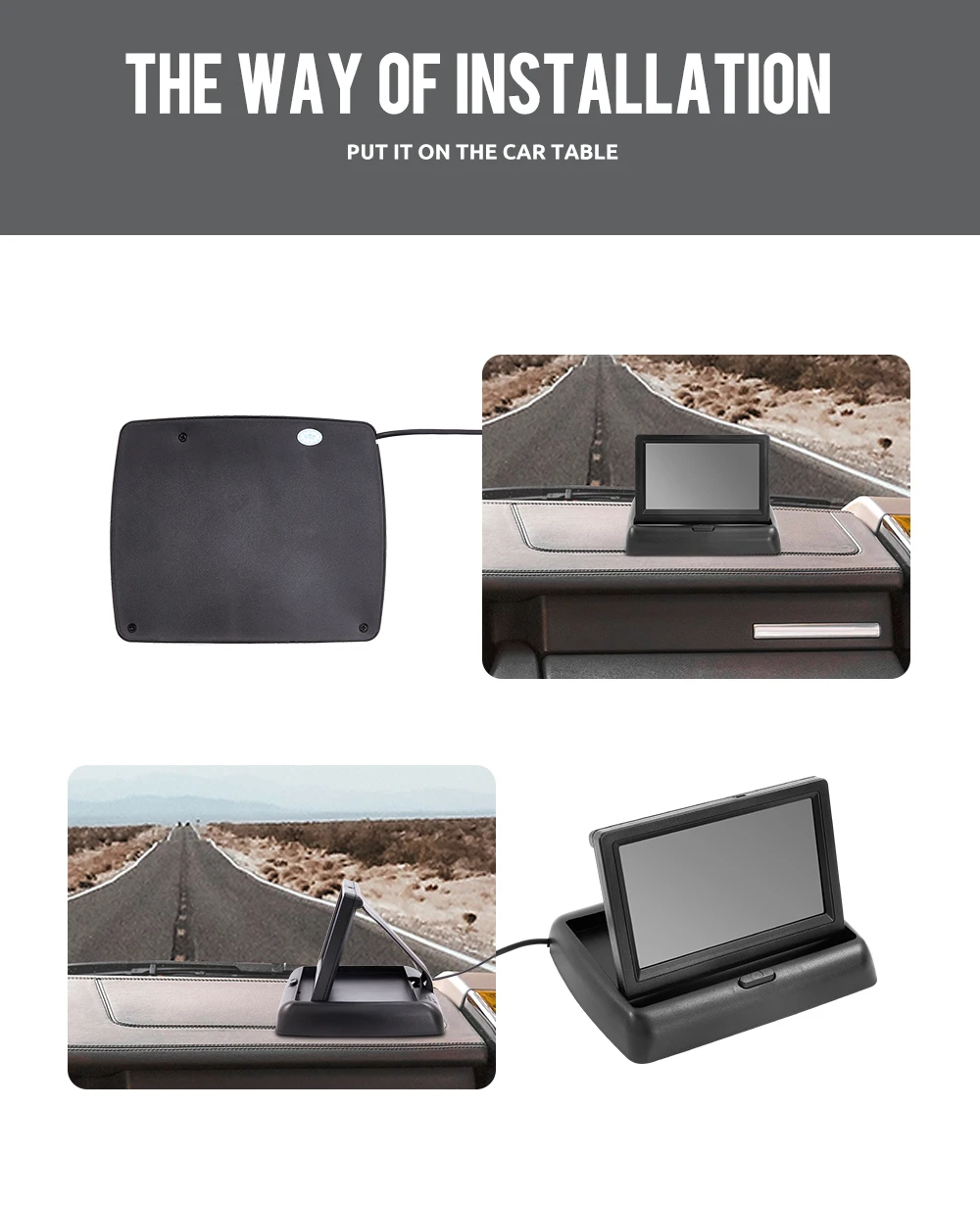 4.3 inch car monitor display detail