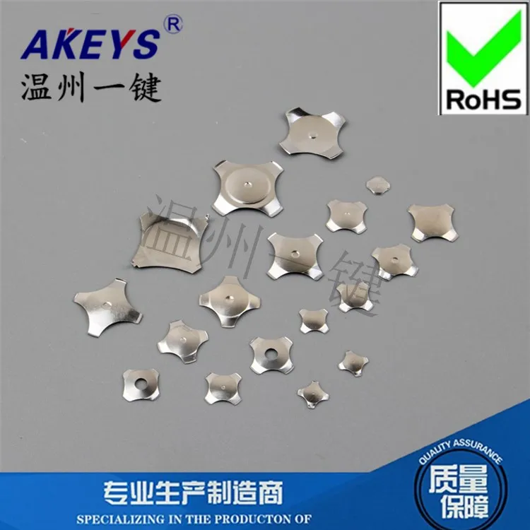 Lot De 20 Dômes Métalliques 3.7x3.7x0.35mm - Interrupteurs Tactiles à Film Mince 4 Pattes Pour Micro-électronique Et Réparations