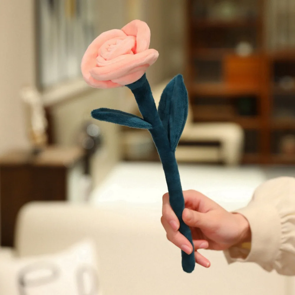 28cm 플러시 장미 꽃다발 인형 부드러운 인형 실물 같은 디자인 시뮬레이션 꽃..