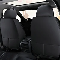 Housse de siège auto en cuir PU matelassé toutes saisons MH133 5 places, protection de siège imperméable, adaptable universellement aux berlines, SUV et pick-up. 2