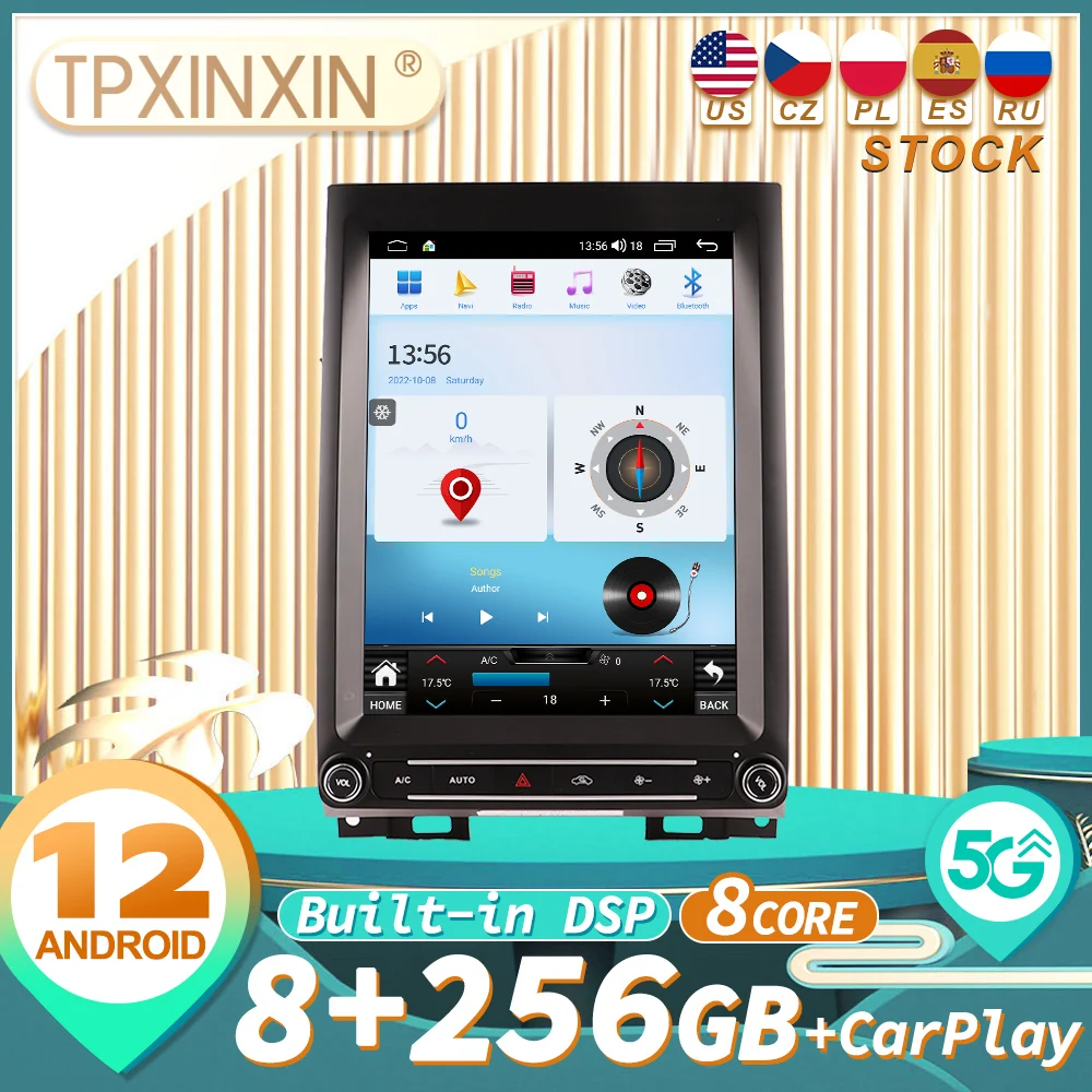 

For Ford Raptor F350 2015-2020 CARPLAY Android 12 Car Radio Stereo Receiver Autoradio Multimedia Player GPS Navigation