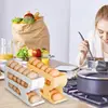 Egg Dispenser 3-Tier Egg Roller for Refrigerator Space-Saving Egg Organizer Container Egg Tray for Cabinet Kitchen Countertop 5