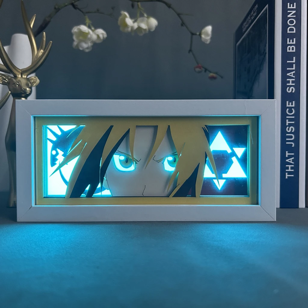 Lampada 3D LED JoyLamp Fullmetal Alchemist - Edward Ed Alphonse Elric, 16 Colori Con Telecomando E Touch, Collezione Ufficiale FMA