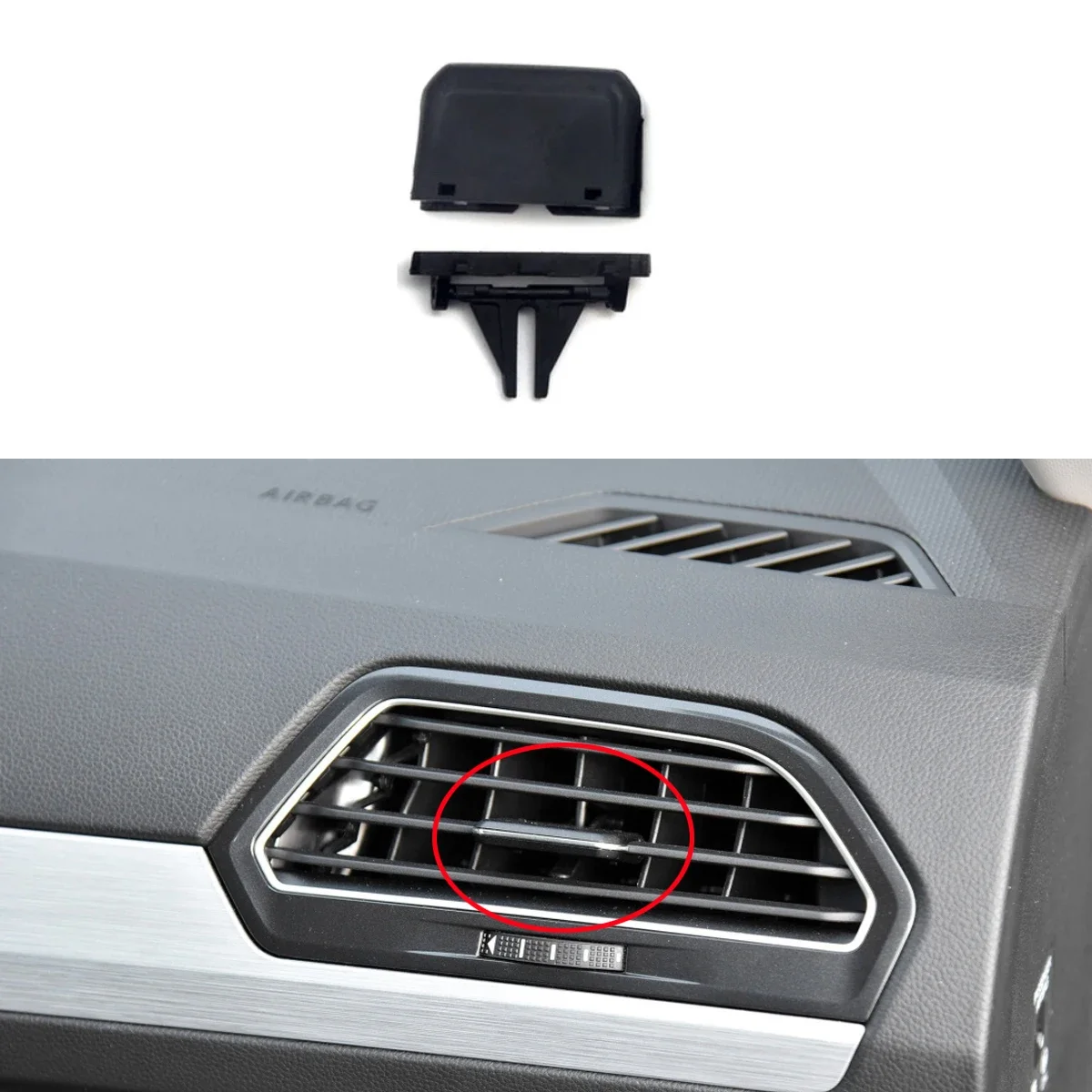 Interior AC Dash Air Outlet Vent Knob Tab Blade Slide Clip Trim For VW Tiguan 2 Allspace AD1 S MK2 Rline x1/x2/x4/x6 dash air vent clip
