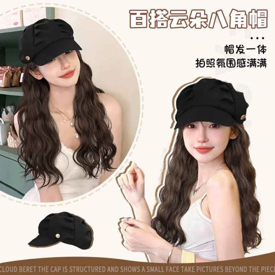 Synthetic Hair Long Curl Wig for Women Autumn Winter