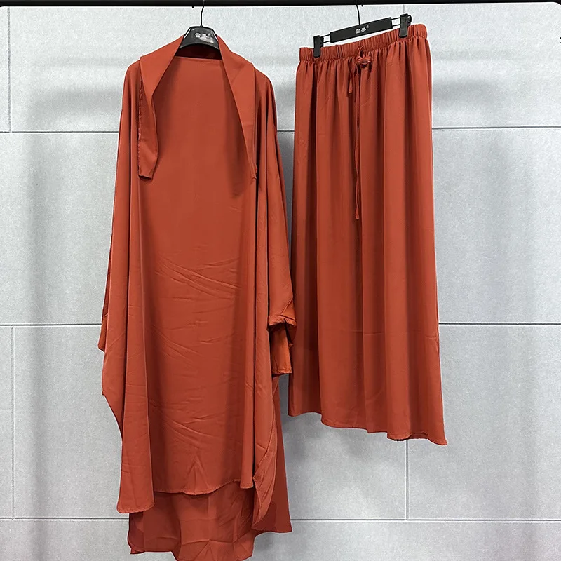 Fashion Women's Wear Dress Two-Piece Long Shirt Maxi Dress Dress muslim dresses  sexy muslim woman  kaftan  muslim sets