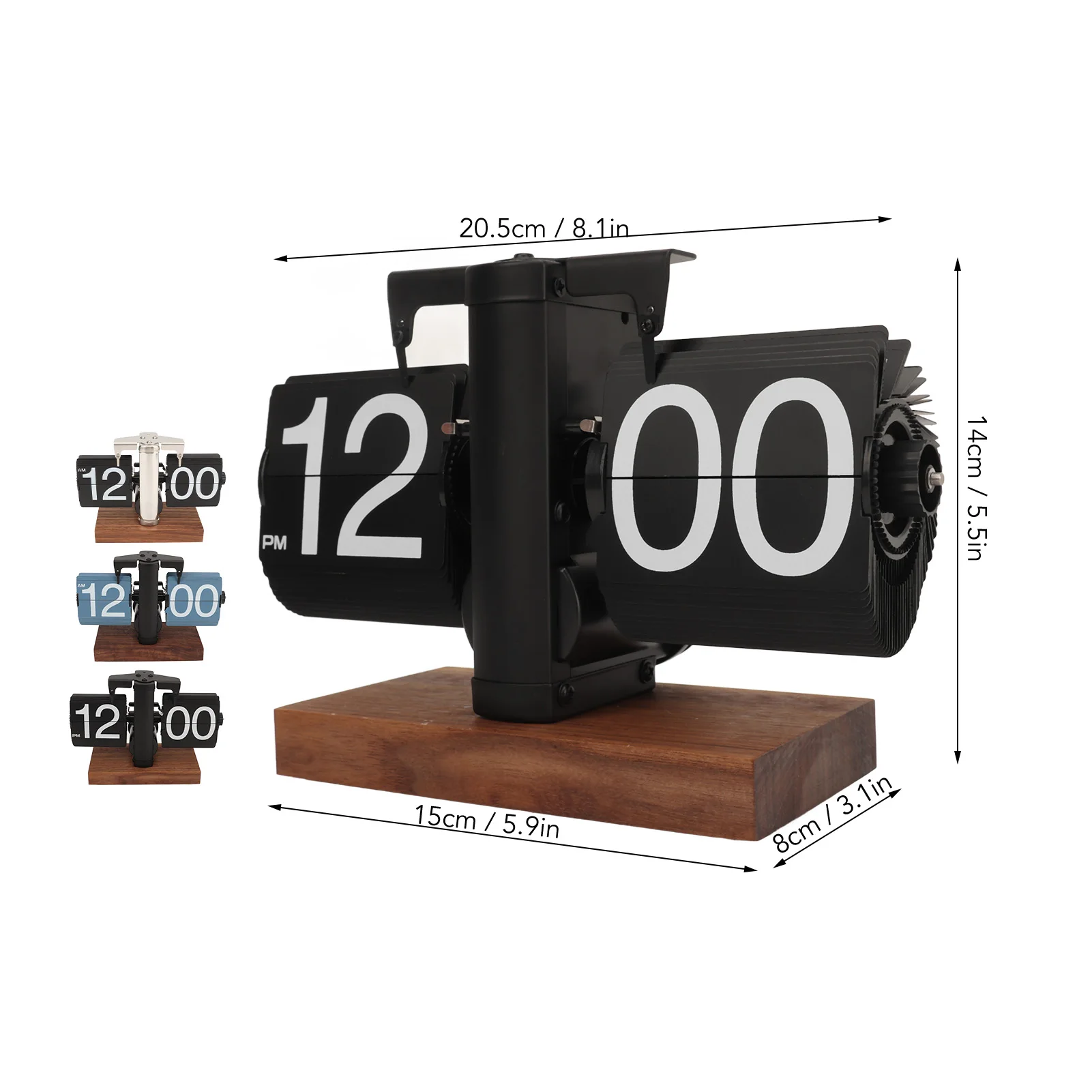 Digital Flip Down Clock Vintage Easy To Read Battery Operated Flip Desk Clock Base Rotating Knob Mechanical for Home digital clock lcd digital clock digital desk clock digital table clock flipping clock retro desk clock