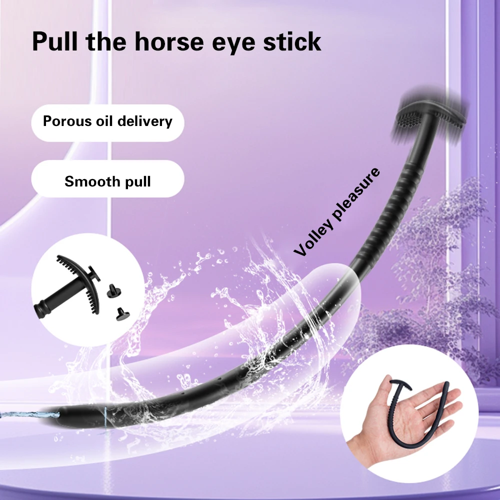 Penis Sex Toys Silicone Horse Eye Stick Urethral Catheter Dilator Penis Massage Stimulation Adult Toy Sounding Plug Insert Sex Toys For Men Gay