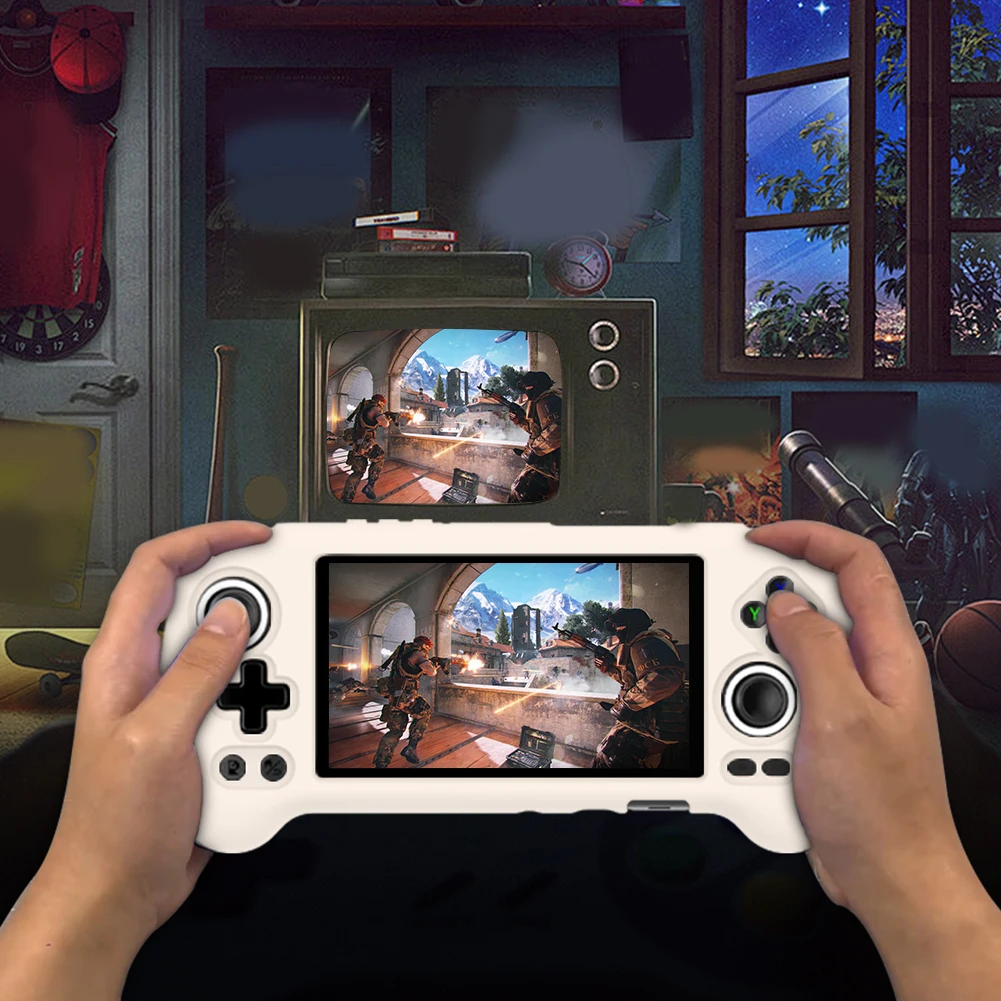 Silicone Game Console Protective Case Anti-Scratch Protector Cover Washable Soft Skin Sleeve for Anbernic RG556 Game Console