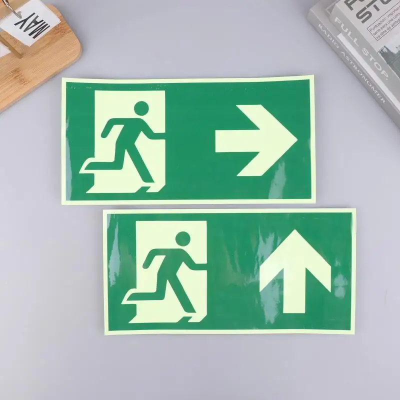 Sicherheits-Evakuierungs-Leuchtwandaufkleber - Grüner Rand Photolumineszierendes Ausgangsschild, Fluchtweg-Anzeige – Detail 5