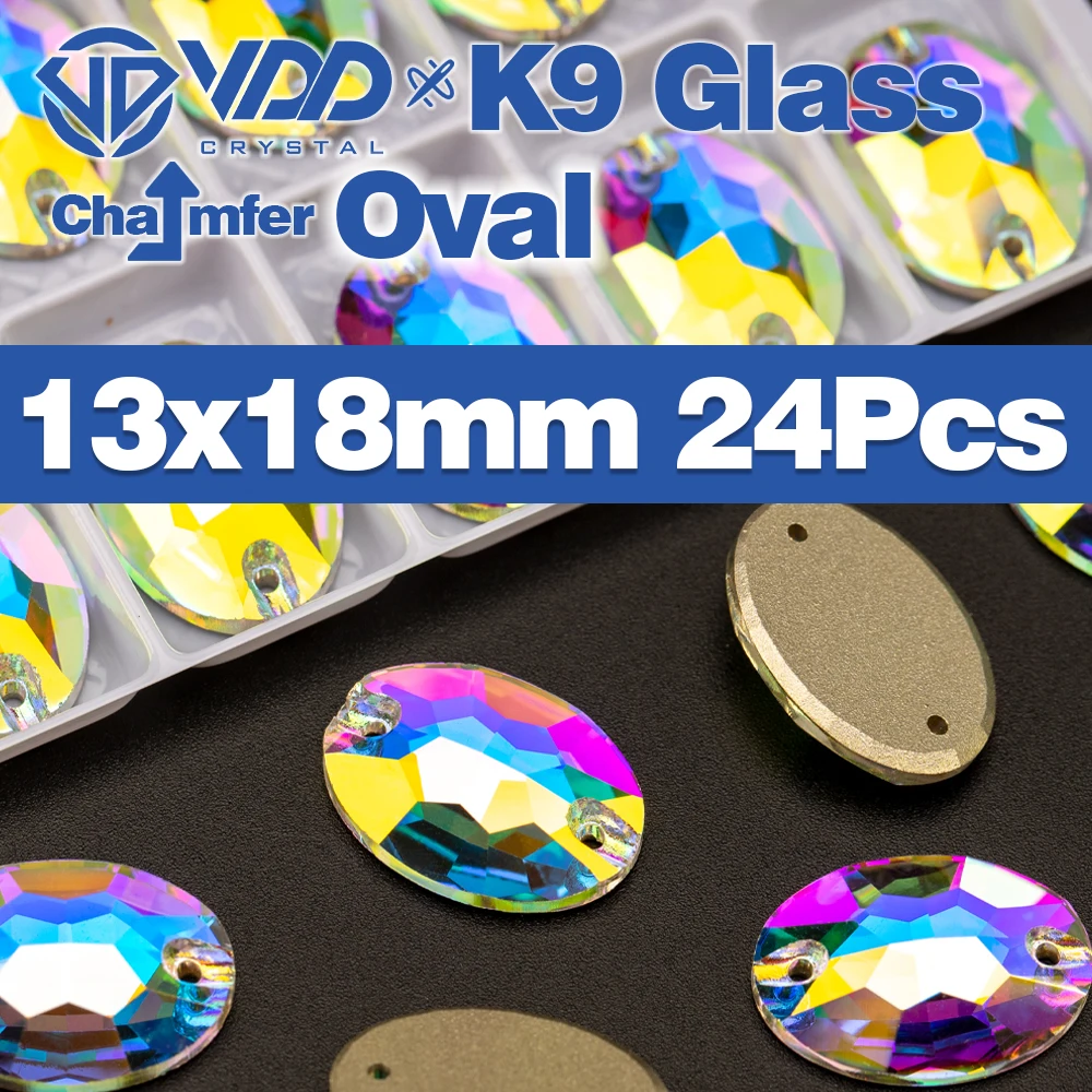 Premium K9 Glass Sew-On Rhinestones - Top Quality Crystal AB Flatback Stones for Clothing and Wedding Accessories