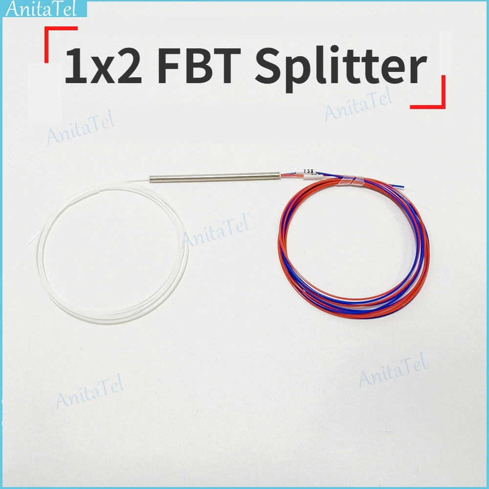 10 Pz 1X2 Fibra Ottica Fbt Splitter Senza Connettore 10/90 20/80 30/70 40/60 50/50 Plc Fibra Splitter Accoppiatore Ottico Nuovo