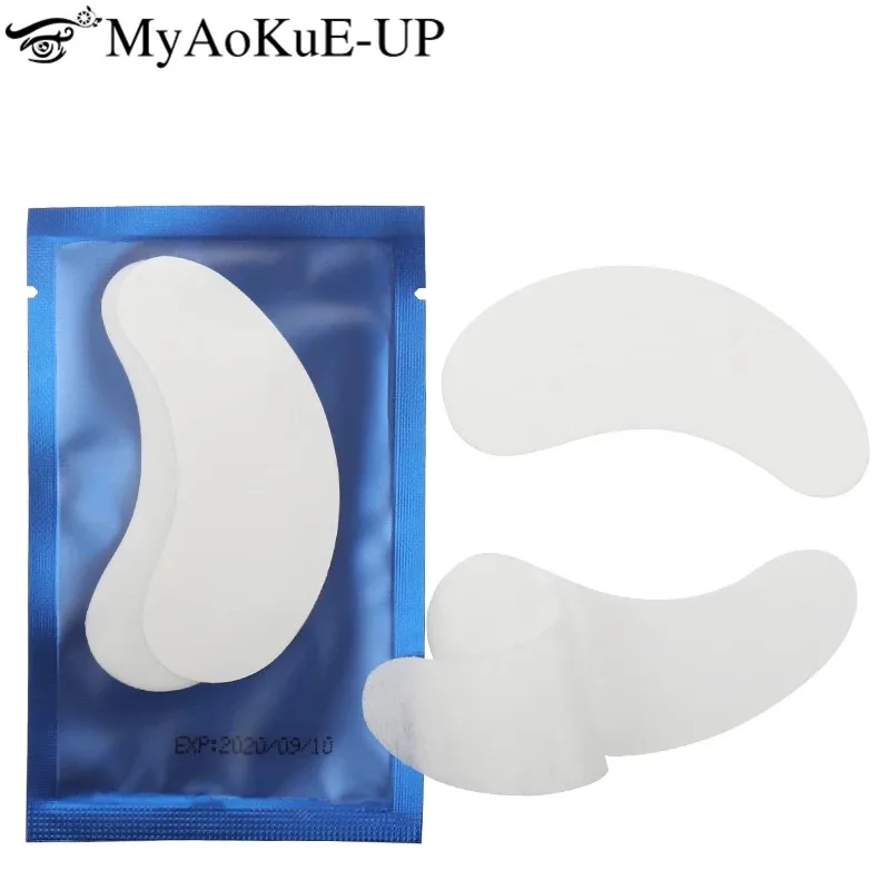 100pairs Under Eye Pad Blue Eyelashes Extension Grid Eyes Gel Patches