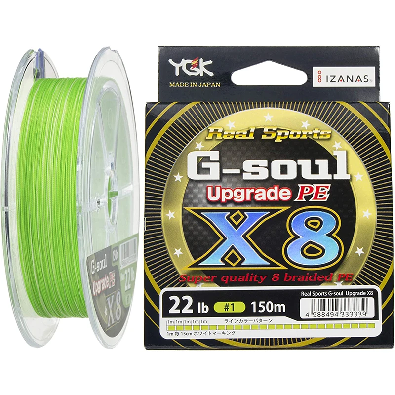 Original YGK G-SOUL X8 Upgrade Braid Fishing Line Super Strong 8 Strands Multifilament PE Line 150M 200M Lure High Stength Line 4