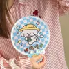 New Foldable Cute Cartoon Portable Collapsible Fan Creative Summer Small Fresh Cool Fan Hand Fan Round Pocket Fan 3