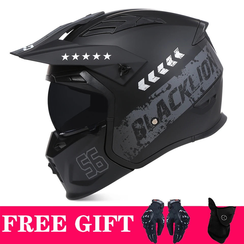 HNJ 852 Men's Modular Motorcycle Helmet Full Face Dual Visor Motor