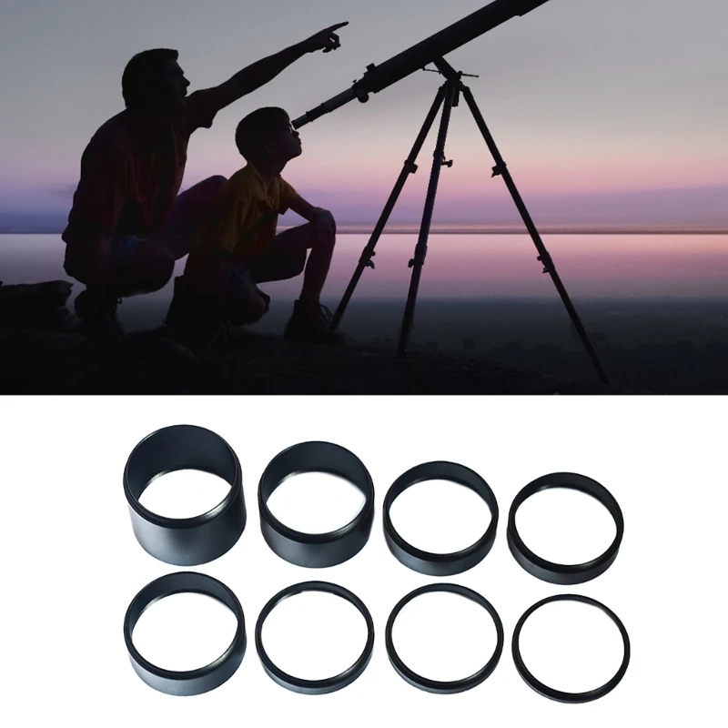 Alloy Extension Tube Kits 8Pieces M48x0.75 Fitting Varied Length 3/5/7/10/12/15/20/30mm for Astronomical Use