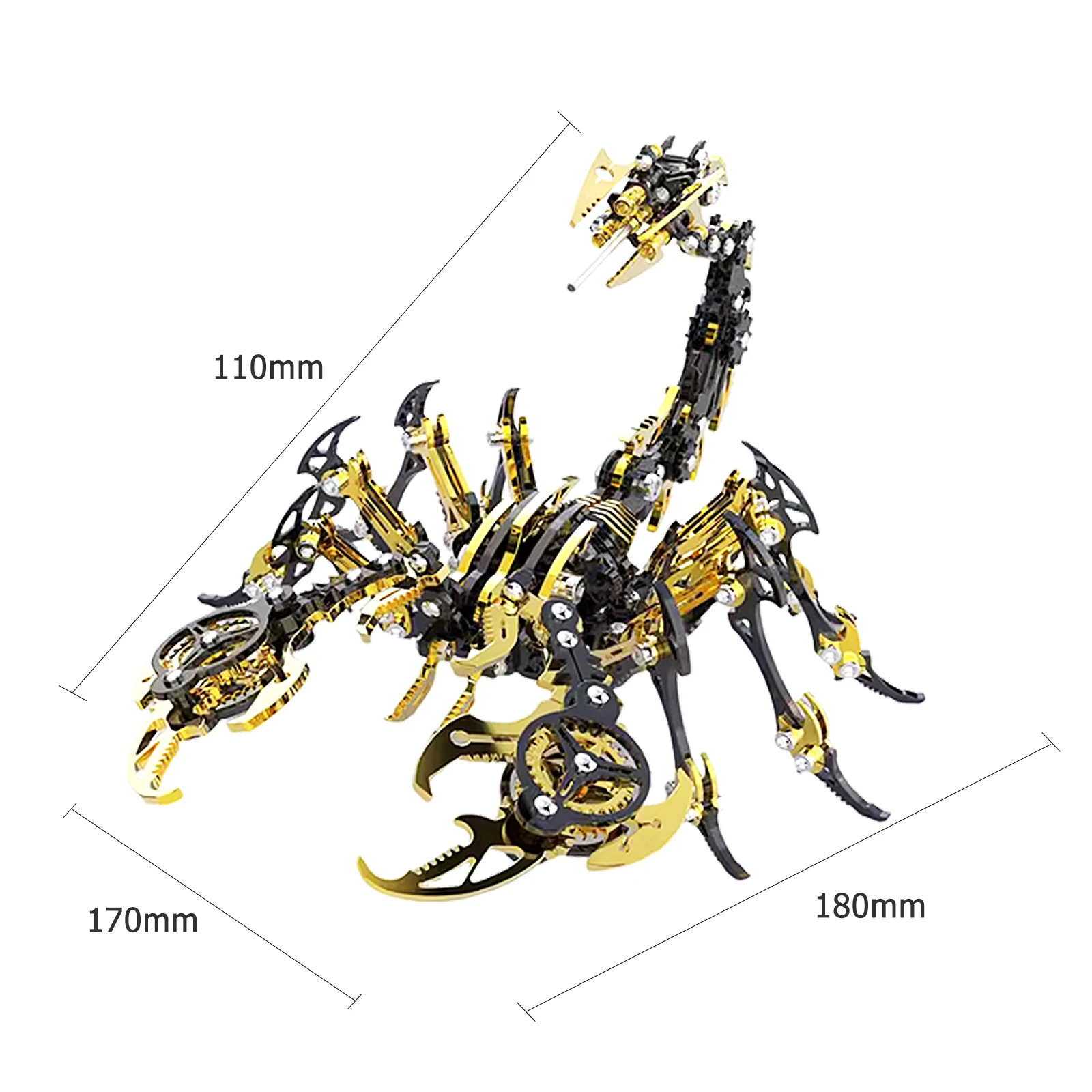3D Scorpions Metal Puzzle Steampunk Mechanical Insect Model Kit Floatingcity Steel Warcraft Assemble Jhandmade Toy For Adults 6