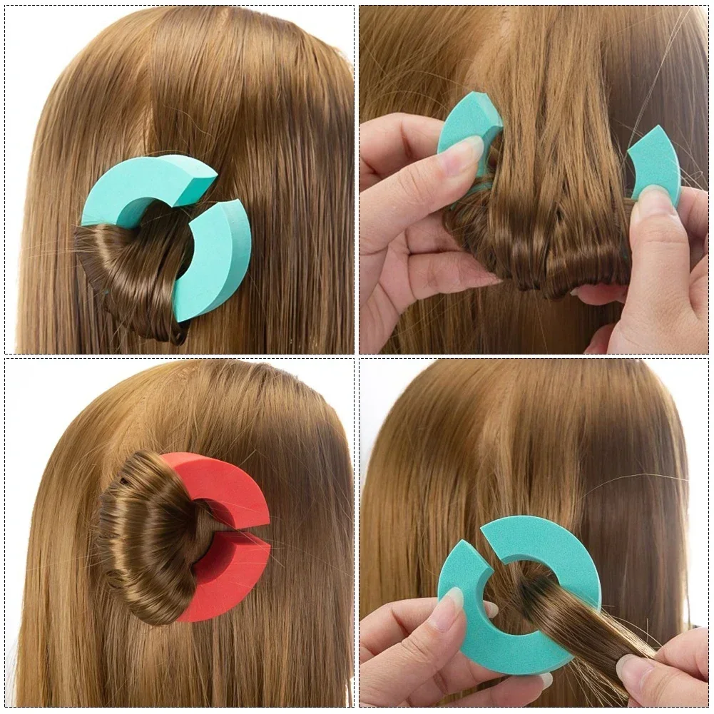 Heatless Hair Curler 6Pcs No Heat Hair Rollers C-Shaped Sponge Curling Rod Soft Curls Sleeping Flexi Rods Styling Tools