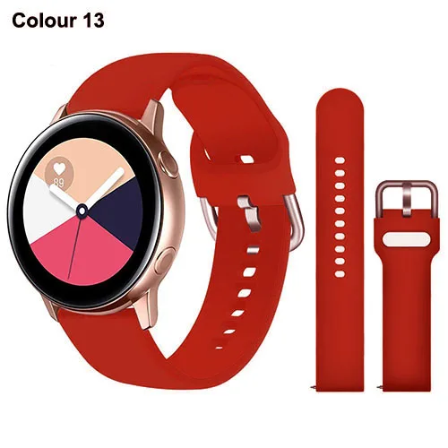 Versatile Silicone Smartwatch Band - 20mm/22mm Strap, Multiple Color Options