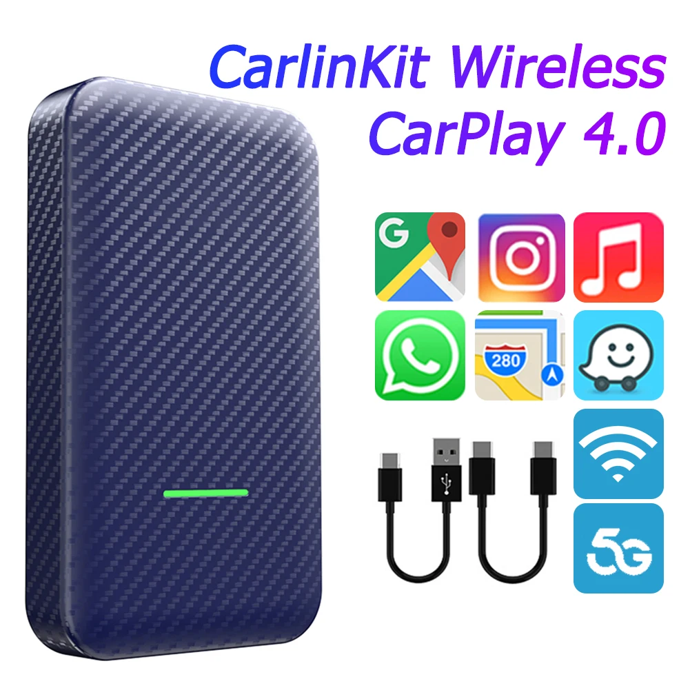 CarlinKit adaptateur CarPlay 4.0 filaire vers sans fil, Android Auto