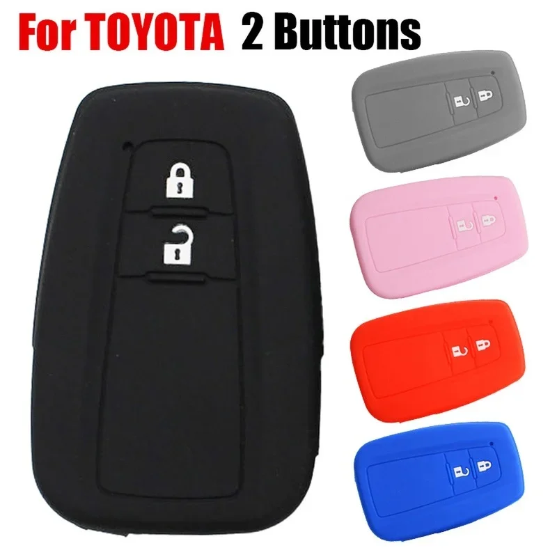 Silicone Key Case for Toyota Camry CHR Corolla RAV4 Avalon Land Cruiser Prado Prius Remote Cover Fob key case cover key case