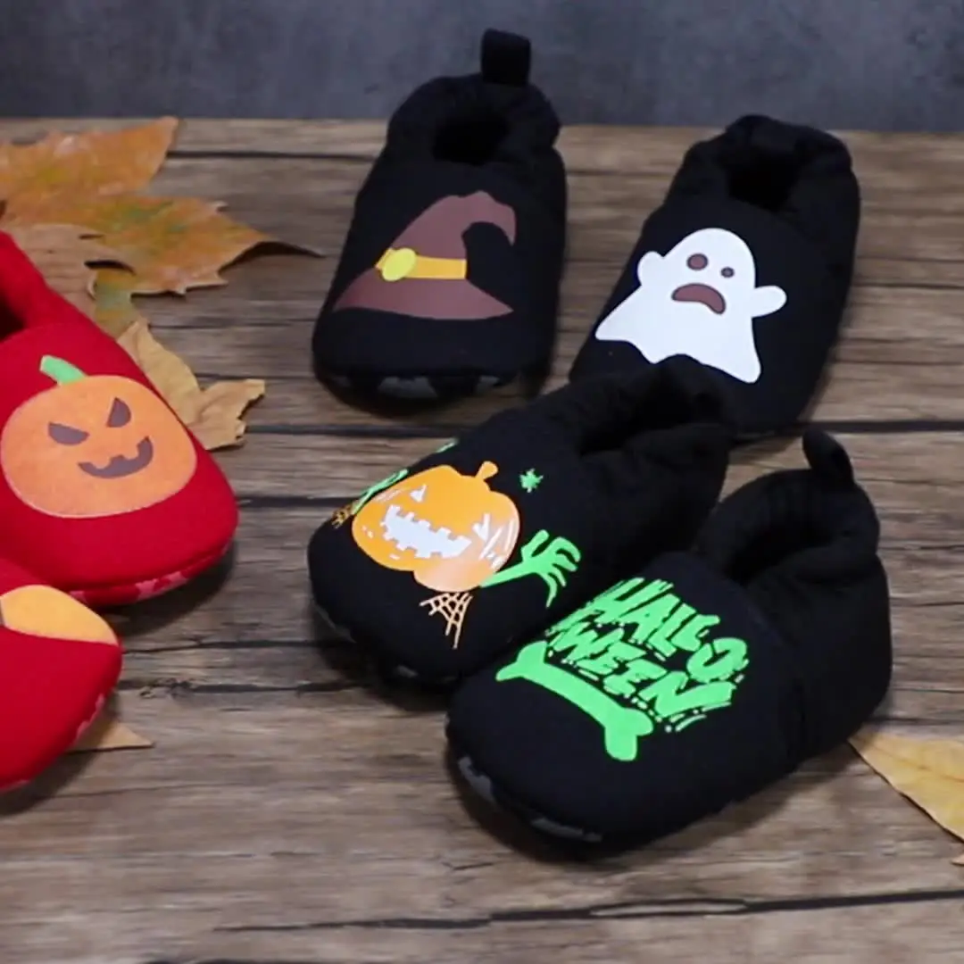 Детская обувь алфавит в виде тыквы на Хэллоуин туфли с подсветкой ночное время