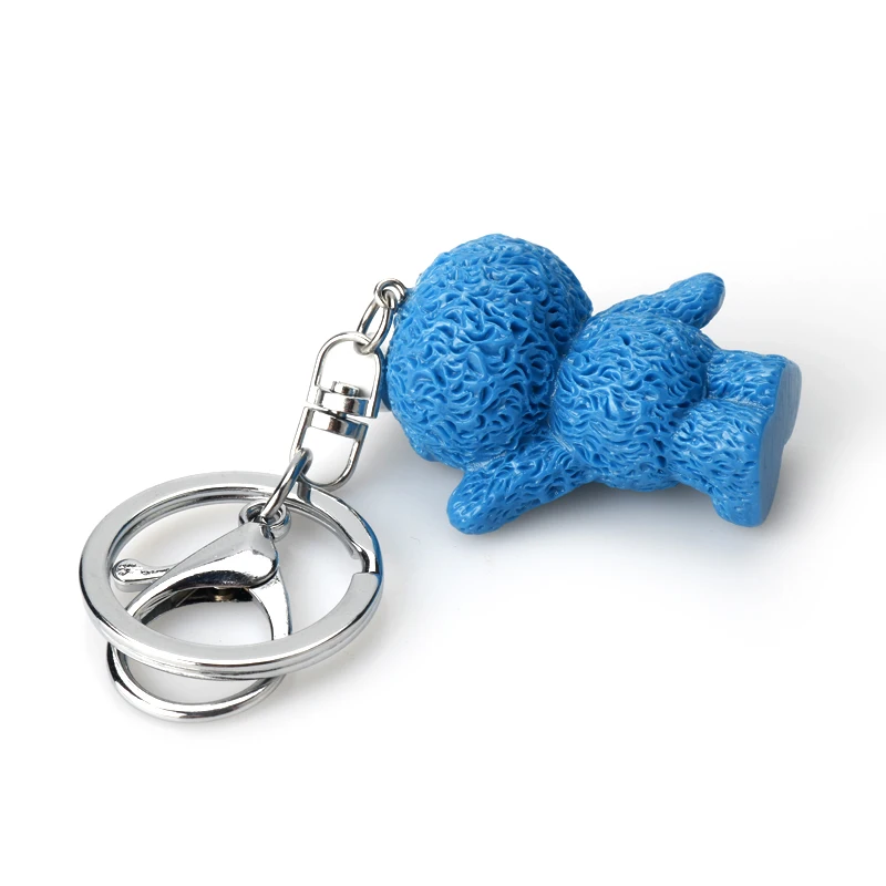 Anime Keychain Cartoon Anime Sesame Street PVC Figure Keychain Cookie Monster Doll Toys Pendant Key Chain For Children Kid Gift